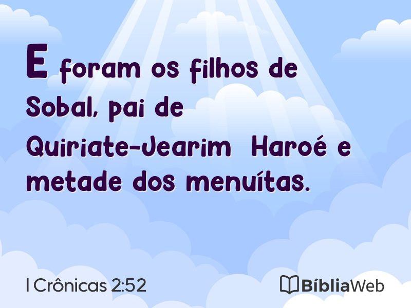 I Crônicas 2:52 em imagem para compartilhar