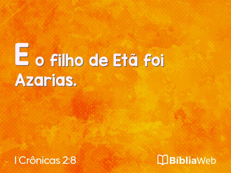 I Crônicas 2:8 em imagem para compartilhar