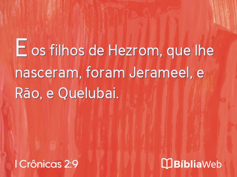 I Crônicas 2:9 em imagem para compartilhar