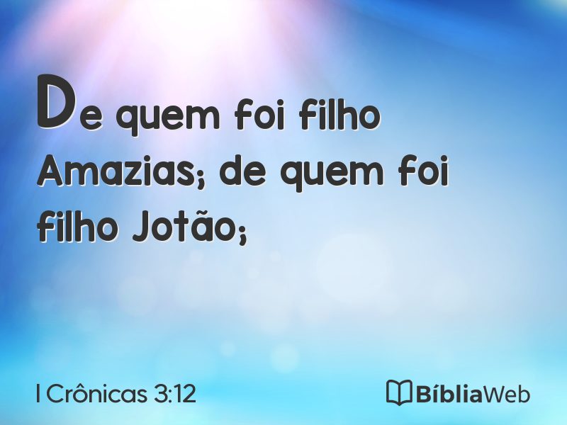 I Crônicas 3:12 em imagem para compartilhar