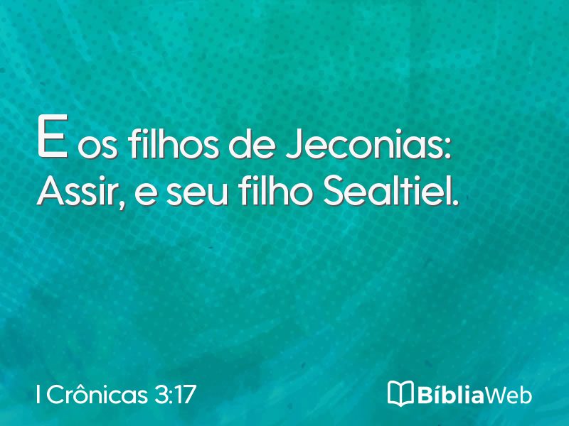 I Crônicas 3:17 em imagem para compartilhar