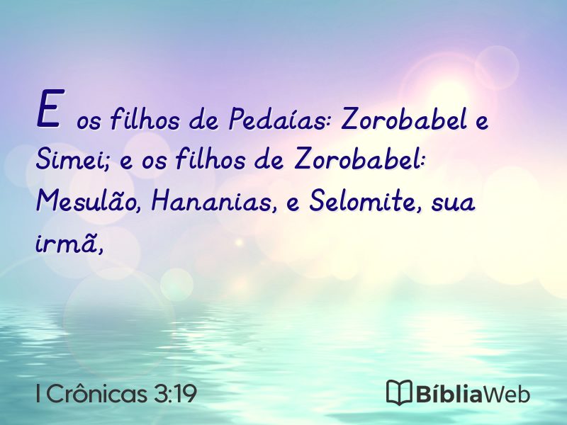 I Crônicas 3:19 em imagem para compartilhar