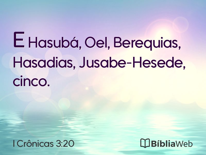 I Crônicas 3:20 em imagem para compartilhar