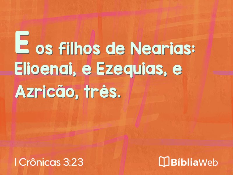 I Crônicas 3:23 em imagem para compartilhar