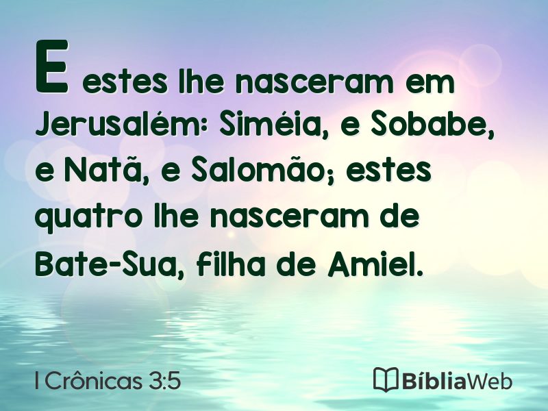 I Crônicas 3:5 em imagem para compartilhar