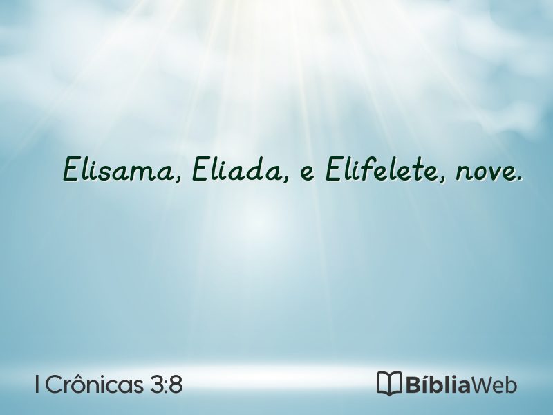 I Crônicas 3:8 em imagem para compartilhar