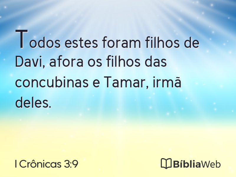 I Crônicas 3:9 em imagem para compartilhar