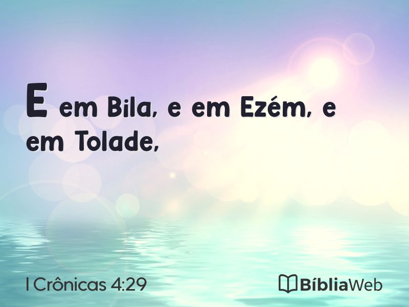 I Crônicas 4:29 em imagem para compartilhar