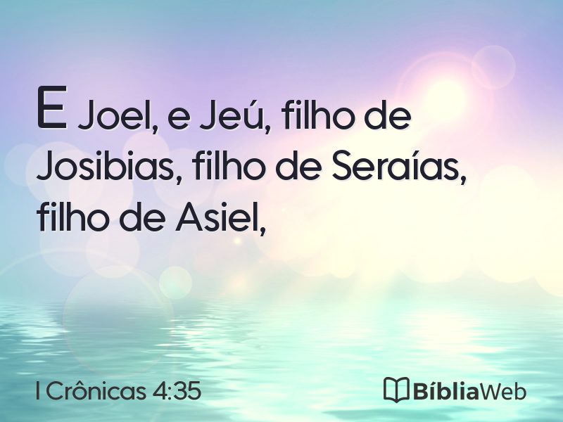 I Crônicas 4:35 em imagem para compartilhar