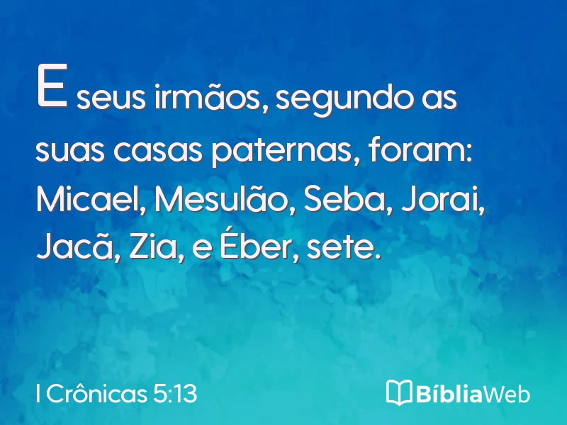 I Crônicas 5:13 em imagem para compartilhar