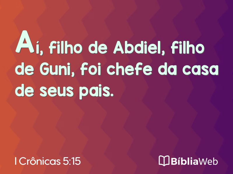 I Crônicas 5:15 em imagem para compartilhar