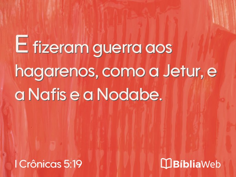 I Crônicas 5:19 em imagem para compartilhar