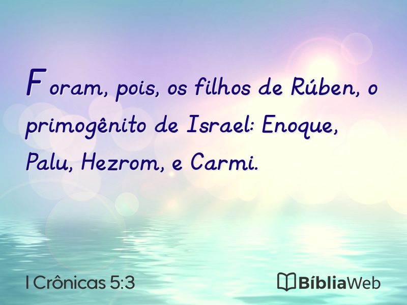 I Crônicas 5:3 em imagem para compartilhar
