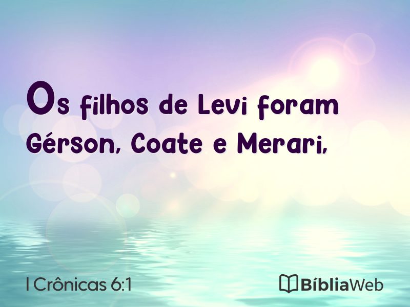 I Crônicas 6:1 em imagem para compartilhar