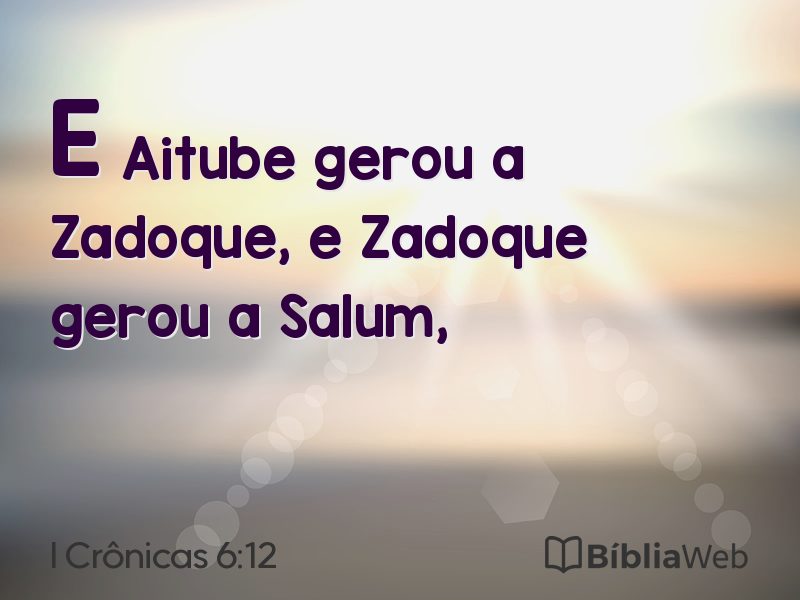 I Crônicas 6:12 em imagem para compartilhar