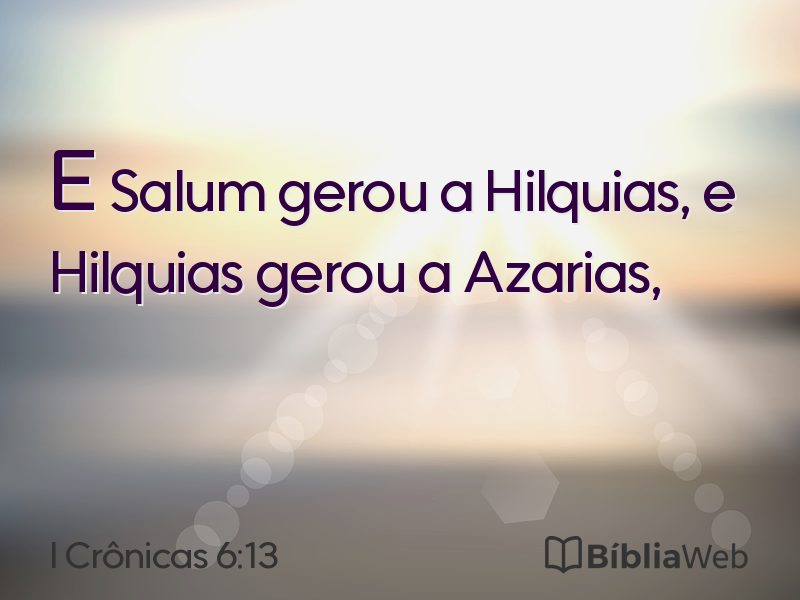 I Crônicas 6:13 em imagem para compartilhar