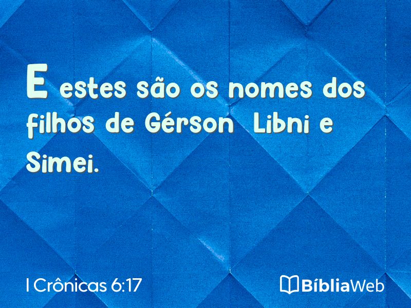 I Crônicas 6:17 em imagem para compartilhar