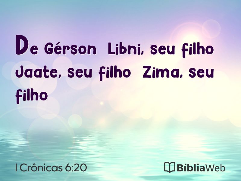 I Crônicas 6:20 em imagem para compartilhar