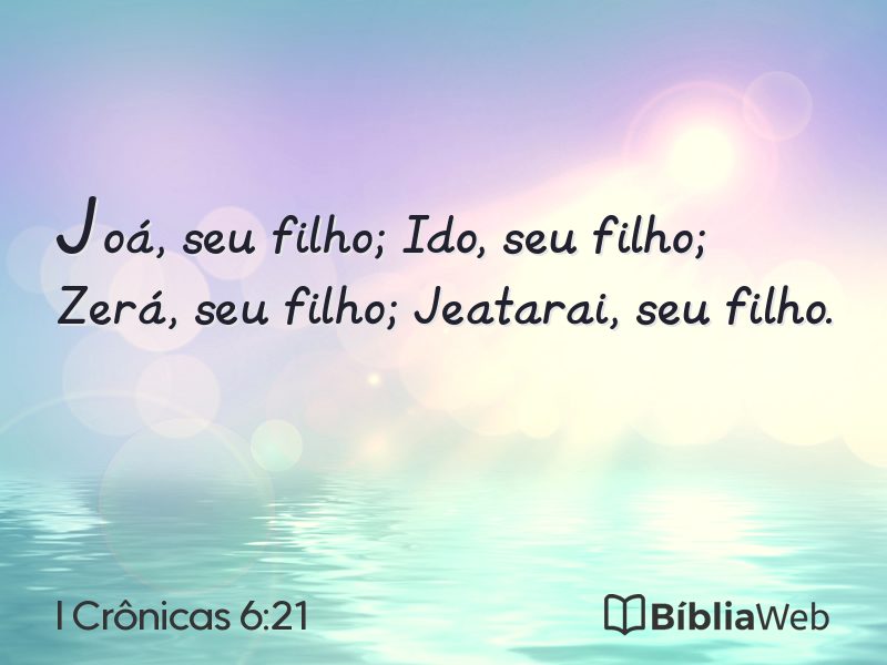 I Crônicas 6:21 em imagem para compartilhar