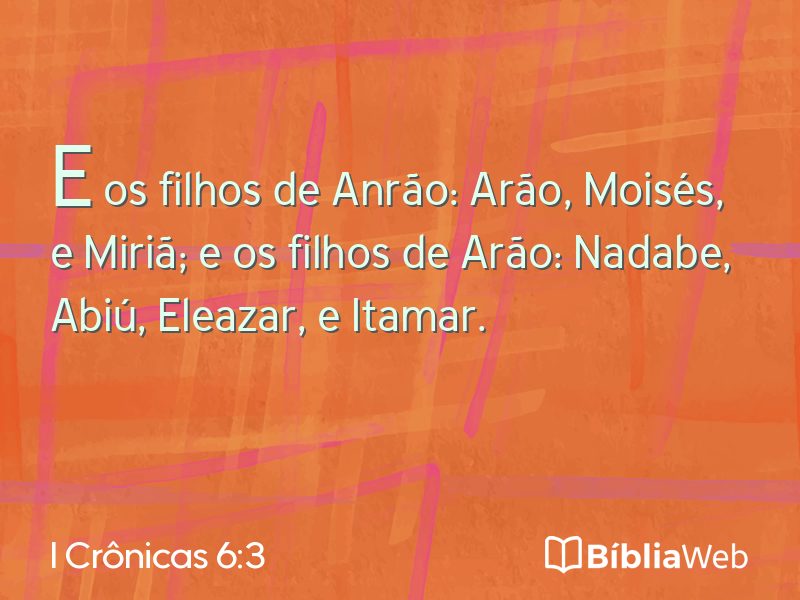 I Crônicas 6:3 em imagem para compartilhar