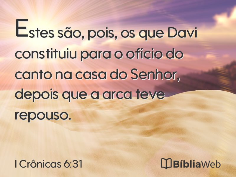 I Crônicas 6:31 em imagem para compartilhar