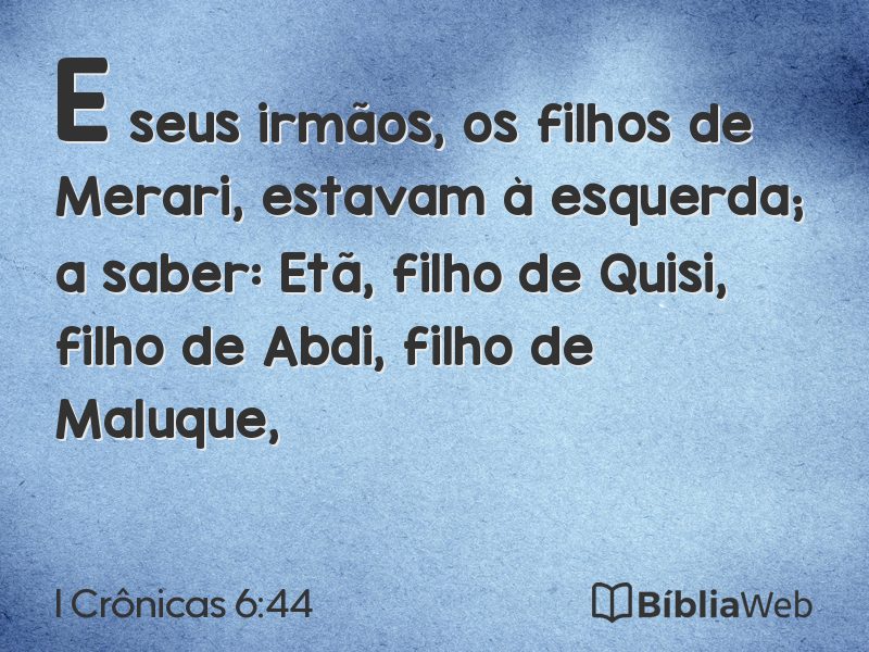 I Crônicas 6:44 em imagem para compartilhar
