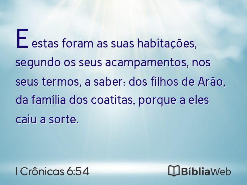 I Crônicas 6:54 em imagem para compartilhar
