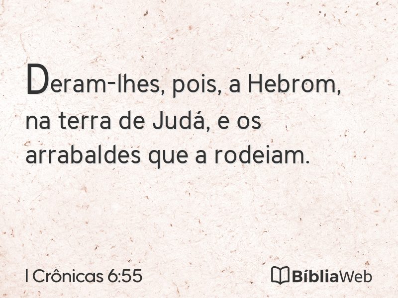 I Crônicas 6:55 em imagem para compartilhar