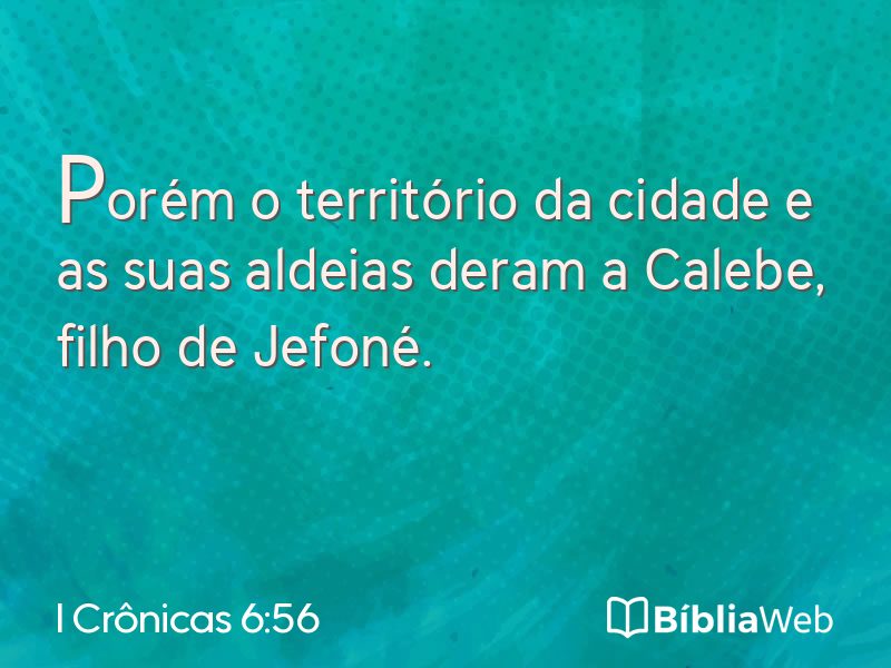 I Crônicas 6:56 em imagem para compartilhar