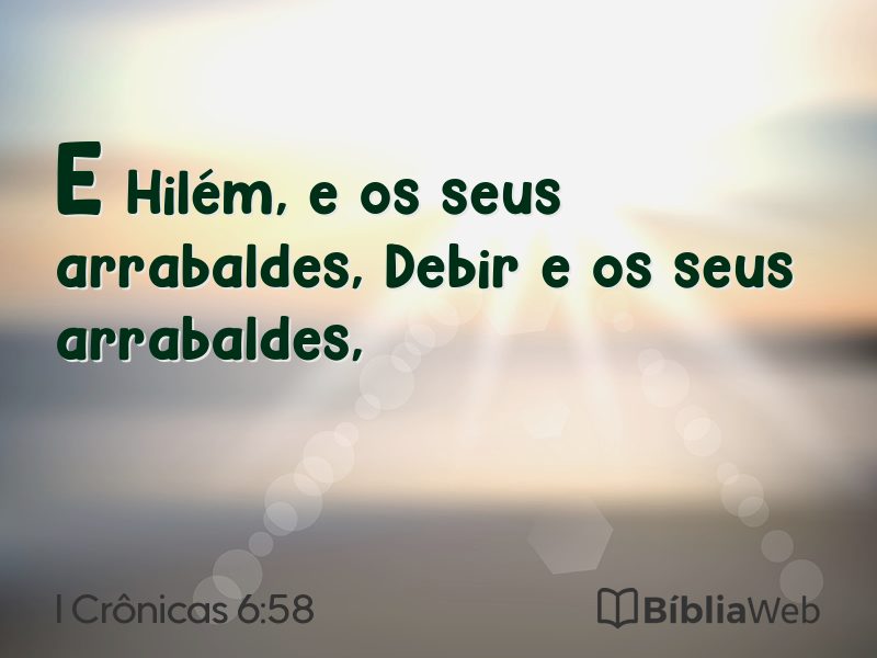 I Crônicas 6:58 em imagem para compartilhar