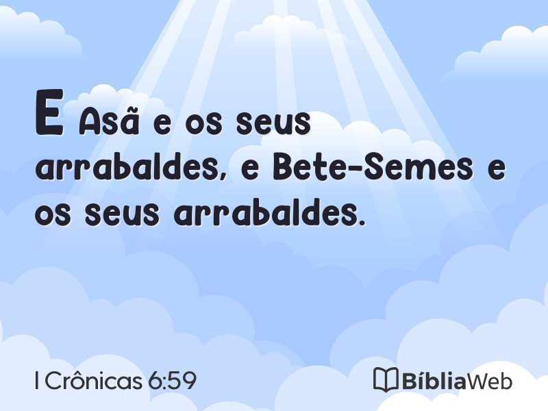 I Crônicas 6:59 em imagem para compartilhar
