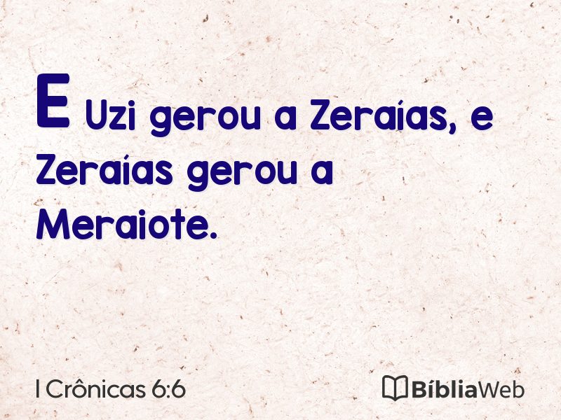 I Crônicas 6:6 em imagem para compartilhar