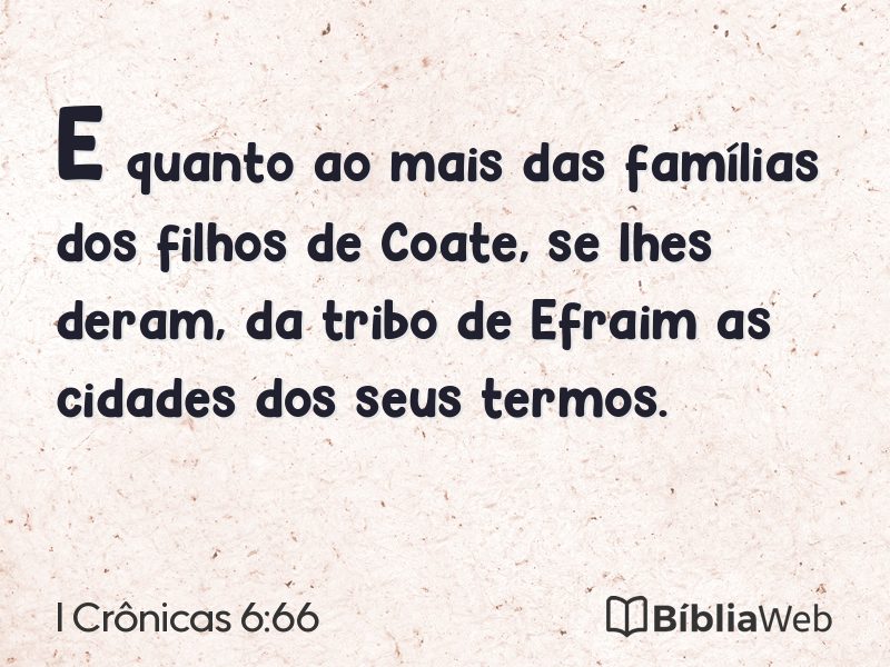 I Crônicas 6:66 em imagem para compartilhar