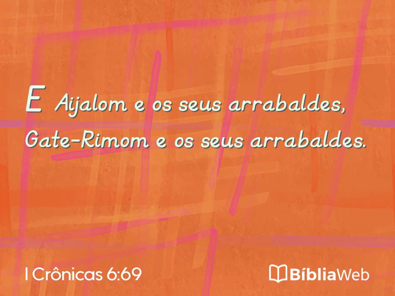 I Crônicas 6:69 em imagem para compartilhar