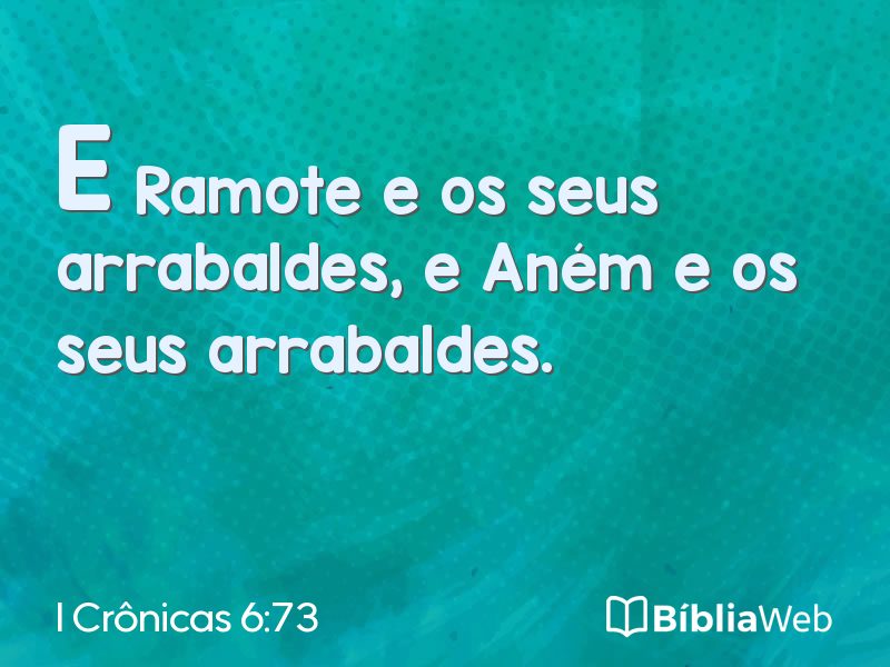 I Crônicas 6:73 em imagem para compartilhar