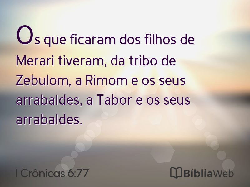 I Crônicas 6:77 em imagem para compartilhar