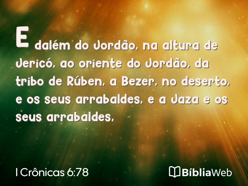 I Crônicas 6:78 em imagem para compartilhar