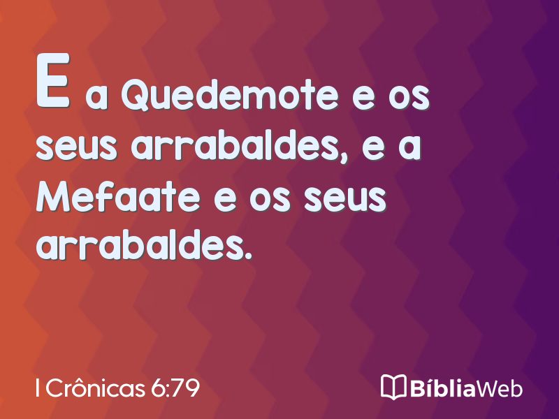 I Crônicas 6:79 em imagem para compartilhar