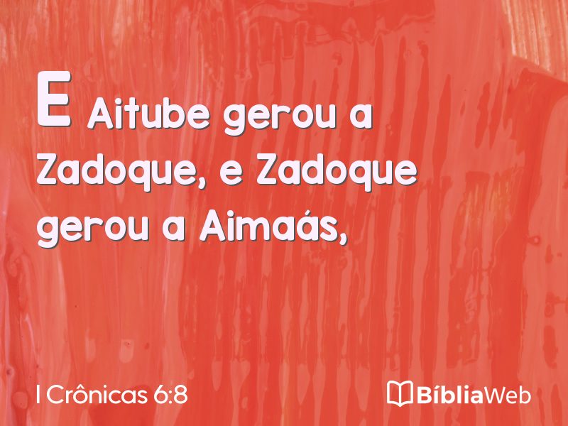 I Crônicas 6:8 em imagem para compartilhar