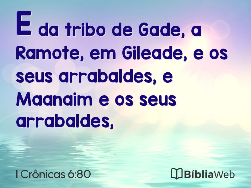 I Crônicas 6:80 em imagem para compartilhar