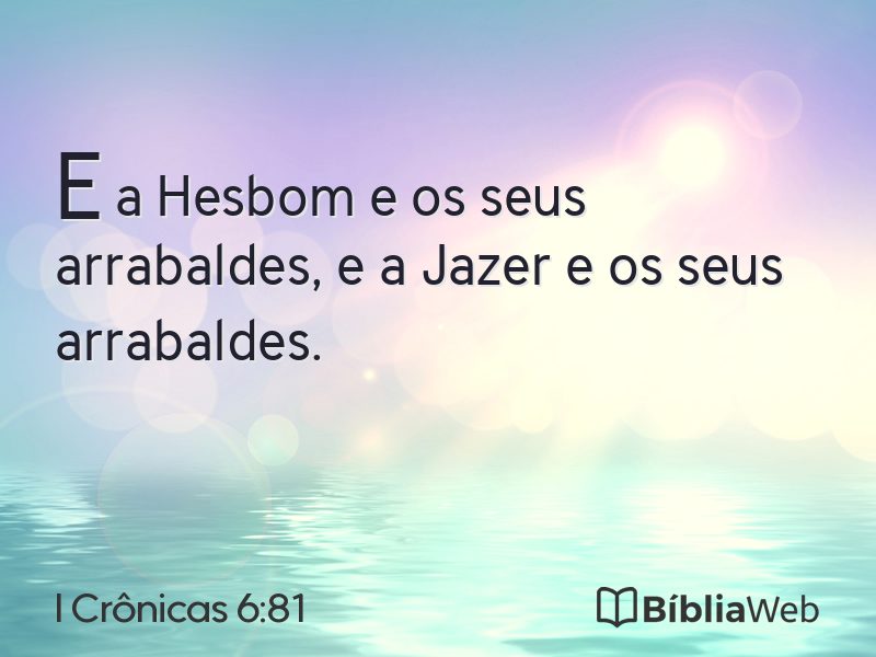I Crônicas 6:81 em imagem para compartilhar