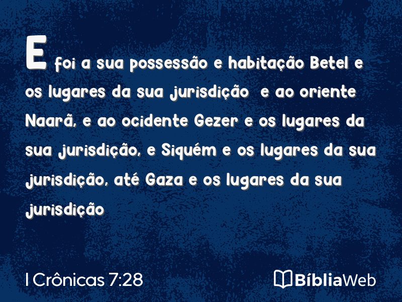 I Crônicas 7:28 em imagem para compartilhar