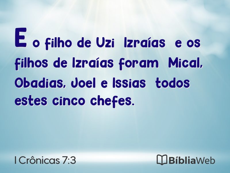 I Crônicas 7:3 em imagem para compartilhar