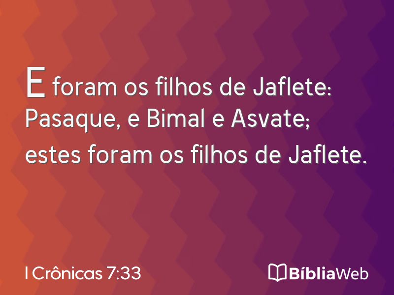 I Crônicas 7:33 em imagem para compartilhar