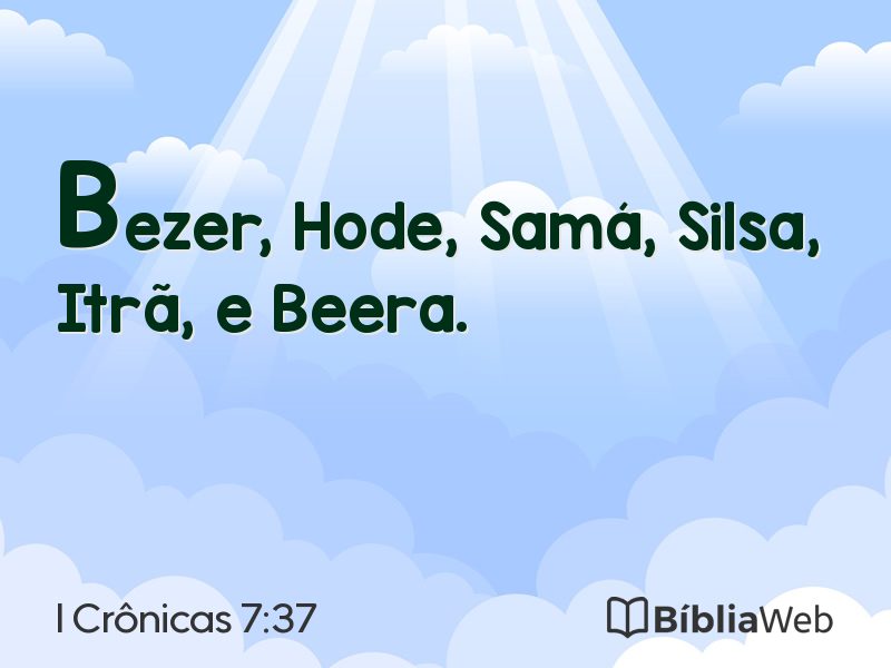 I Crônicas 7:37 em imagem para compartilhar