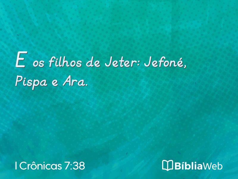 I Crônicas 7:38 em imagem para compartilhar