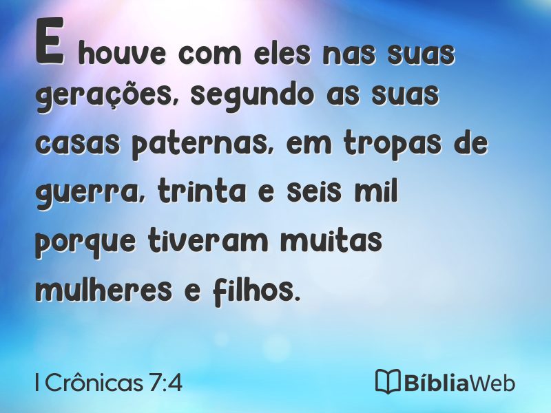 I Crônicas 7:4 em imagem para compartilhar