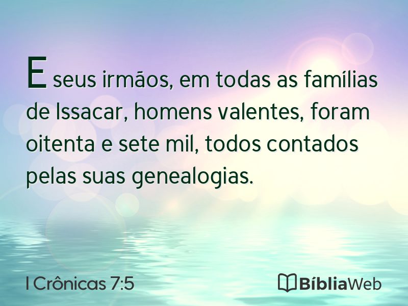 I Crônicas 7:5 em imagem para compartilhar
