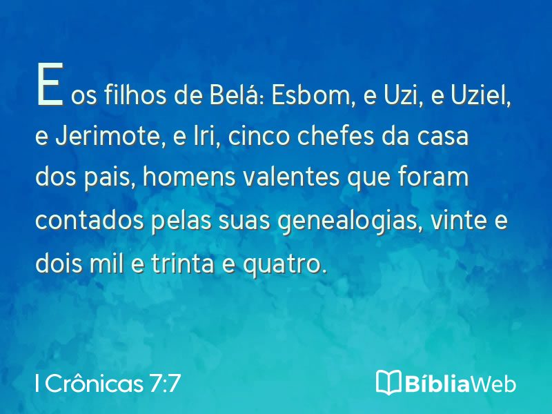 I Crônicas 7:7 em imagem para compartilhar