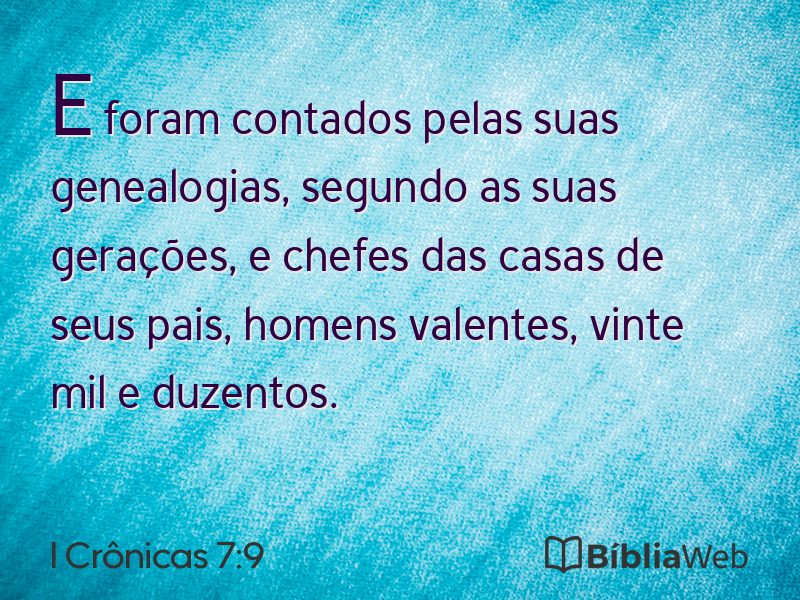 I Crônicas 7:9 em imagem para compartilhar
